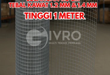 Spesifikasi dan Fungsi Kawat Ram Mesh Tebal 12mm Tinggi 1 Meter Lubang 12 cm