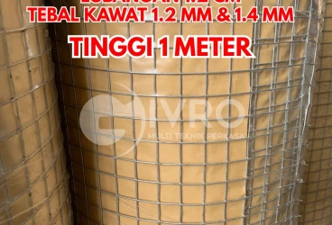 Manfaat dan Kegunaan Kawat Ram Mesh Tebal 14mm Tinggi 1 Meter Lubang 12 cm