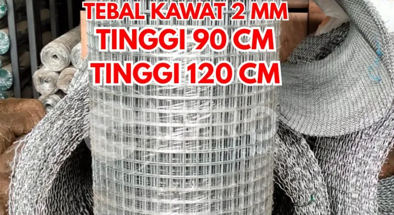 Kawat Ram Mesh Kotak Tinggi 120cm Lubangan 2.5mm