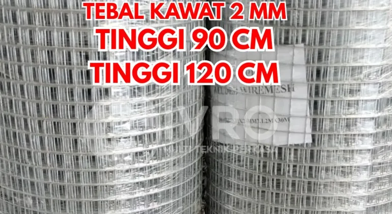 Aplikasi Kawat Ram Mesh Tebal 2 mm Tinggi 90 cm Lubang 2.5 cm